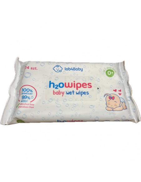 Lab4Baby H2O Baby Wet Wipes Chusteczki 24Szt.