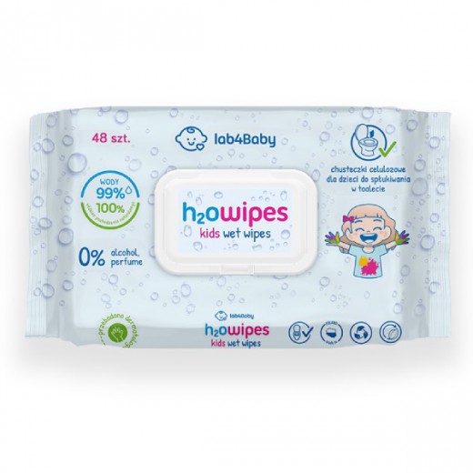 Lab4Baby H2O Wipes chusteczki Kids, 48 sztuk