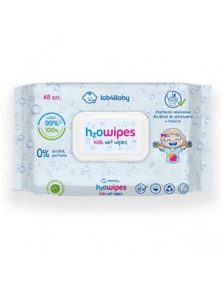 Lab4Baby H2O Wipes chusteczki Kids, 48 sztuk