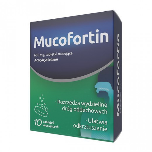 Mucofortin 600mg, 10 tabletek musujących