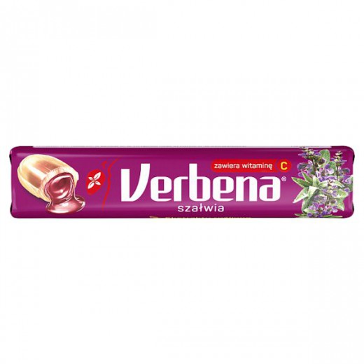 Verbena Szałwia, cukierki ziołowe z witaminą C, 32 g