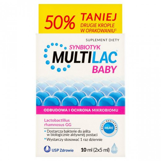 Multilac Baby, krople dla dzieci 2x5ml