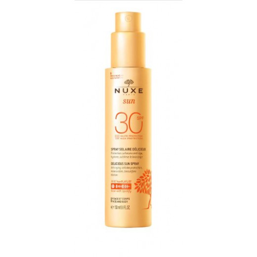 Nuxe Sun, mleczko do opalania do twarzy i ciała, spray, SPF 30, 150 ml