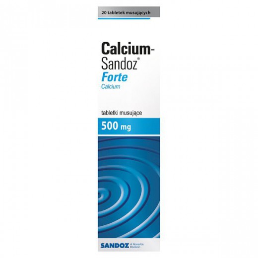Calcium-Sandoz Forte 500 mg, 20 tabletek musujących