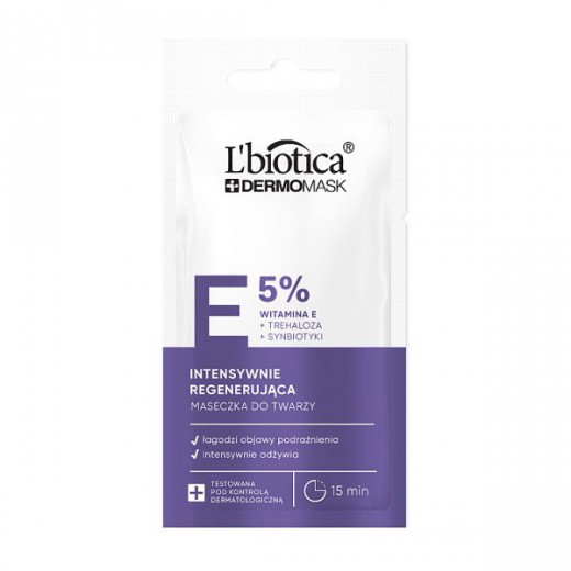 L'Biotica Dermomask, maseczka regenerująca, 1 sztuka