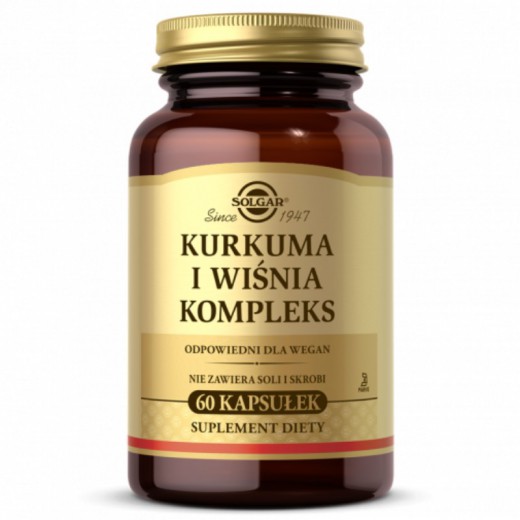 Solgar Kurkuma i Wiśnia kompleks, kapsułki, 60 szt.
