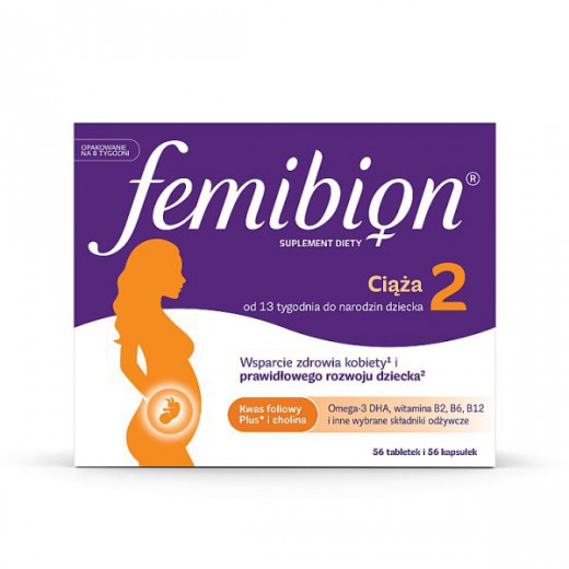 Femibion 2 Ciąża, 56 tabletek + 56 kapsułek