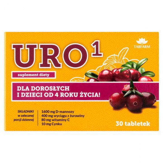 Virde Uro1, dla dorosłych i dzieci od 4 lat, 30 tabletek
