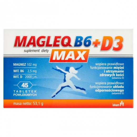 MagleQ B6 Max+D3, 45 tabletek