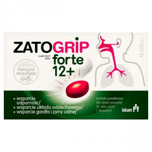 Zatogrip Forte 12+, 15 tabletek