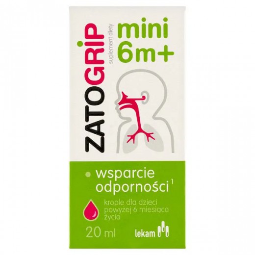 Zatogrip Mini 6m+, krople dla dzieci, 20 ml