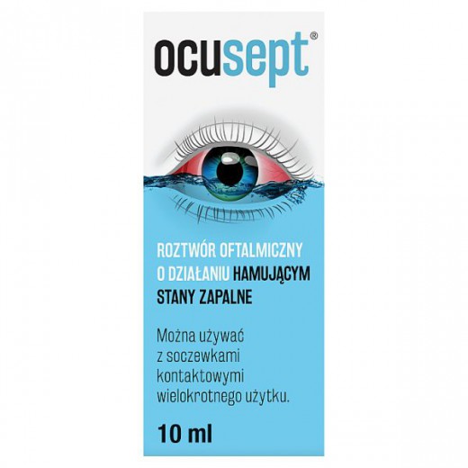 Ocusept, krople do oczu hamujące stan zapalny oka, 10ml