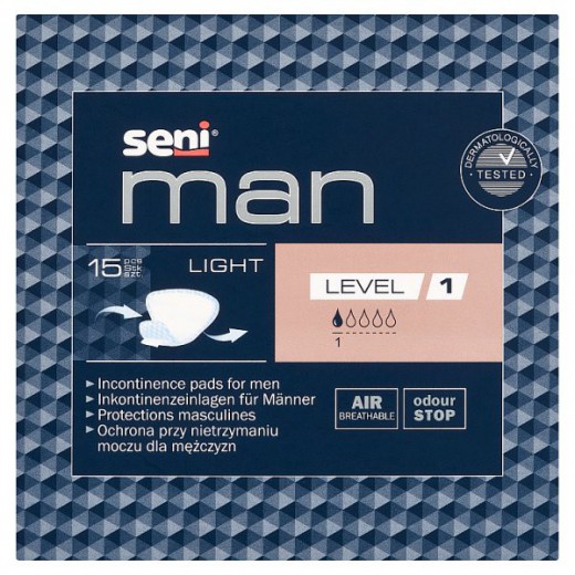 Seni Man Light, wkładki urologiczne, Level 1, 15 sztuk