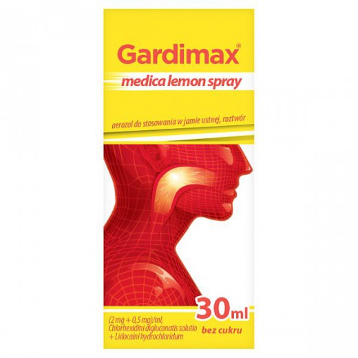 Gardimax Medica (2mg+0,5mg)/ml, lemon spray, 30ml