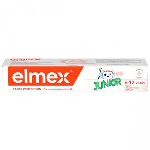 Elmex Junior, pasta do zębów dla dzieci 6-12 lat, z aminofluorkiem, 75 ml
