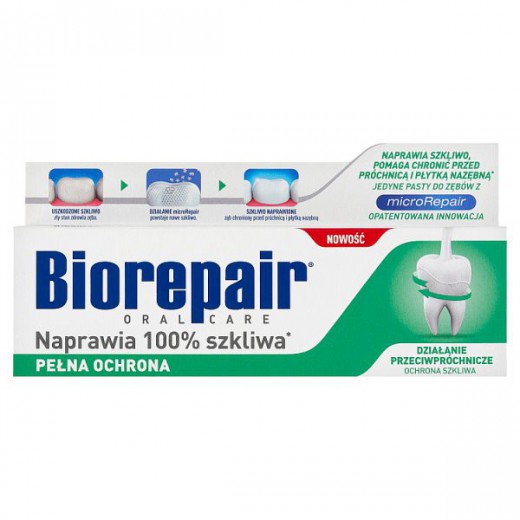 Biorepair Plus Pełna Ochrona, pasta do zębów, bez fluoru, 75 ml