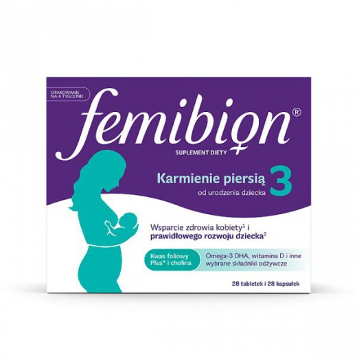 Femibion 3, karmienie piersią, 28 tabletek + 28 kapsułek