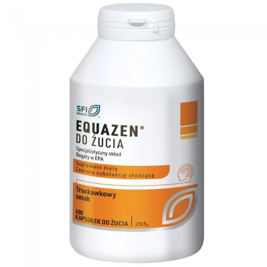 Equazen Eye Q, smak truskawkowy, 360 kapsułek do żucia + 40 kapsułek do żucia gratis