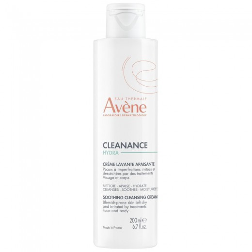 Avene Cleanance Hydra, krem oczyszczający i łagodzący do twarzy i ciała po zabiegach farmakologicznych, 200 ml