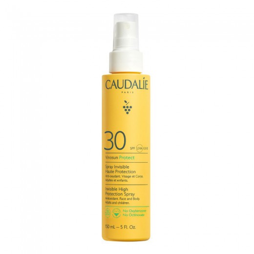 Caudalie Vinosun Protect, niewidoczny spray o wysokiej ochronie SPF30, 150 ml