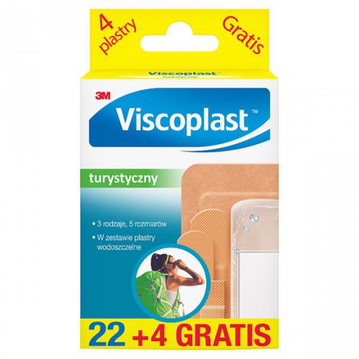 Viscoplast Turystyczny, zestaw plastrów 22 + 4 gratis, 26 sztuk