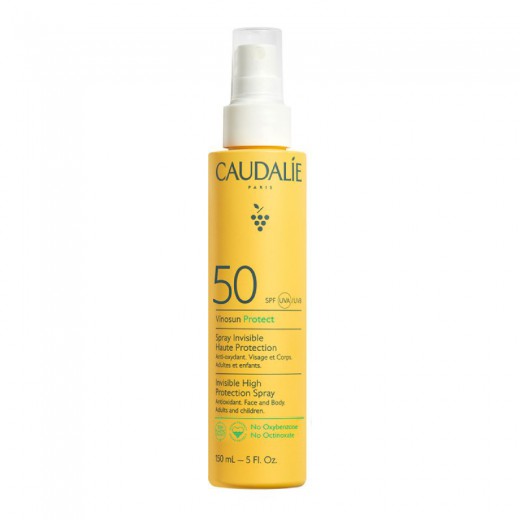 Caudalie Vinosun Protect, niewidoczny spray o wysokiej ochronie SPF 50, 150 ml