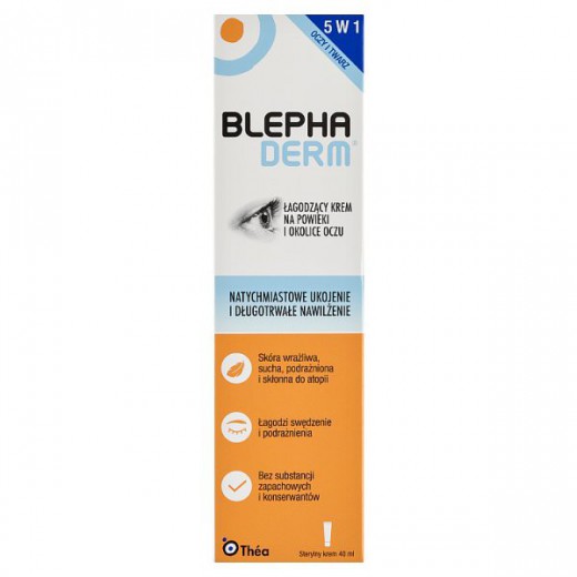 Blephaderm, łagodzący krem na powieki i okolice oczu, 40 ml