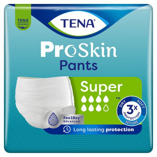 Tena Pants ProSkin, majtki chłonne, rozmiar XL, 120-160 cm, Super, 12 sztuk
