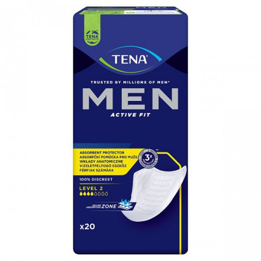 Tena Men Active Fit, wkładki urologiczne męskie, Level 2, 20 sztuk