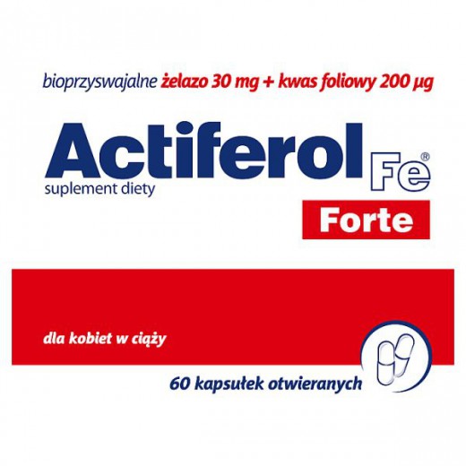 Actiferol Fe Forte, 30mg, 60 kapsułek