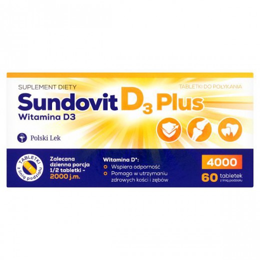 Sundovit D3 Plus, 60 tabletek