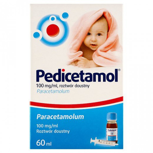 Pedicetamol 100mg/ml, roztwór doustny dla dzieci i niemowląt, 60ml