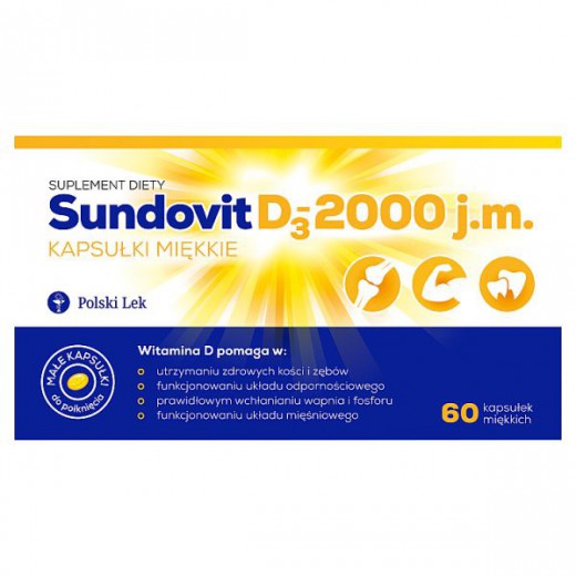 Sundovit D3 2000 j.m., 60 kapsułek