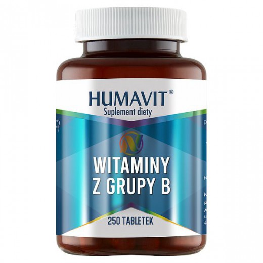Humavit N Witaminy z grupy B, drożdże piwne, 250 tabletek