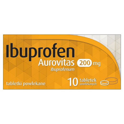 Ibuprofen Aurovitas 200 mg, 10 tabletek