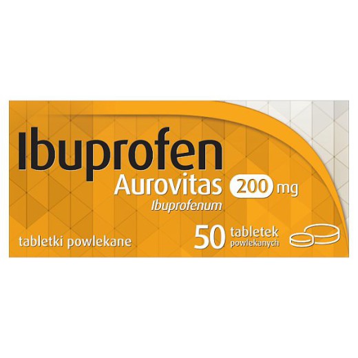 Ibuprofen Aurovitas 200 mg, 50 tabletek