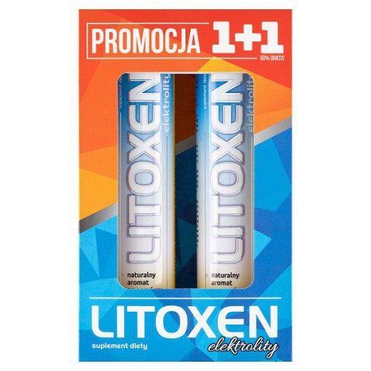 Litoxen Elektrolity, smak pomarańczowy, 2 x 20 tabletek musujących
