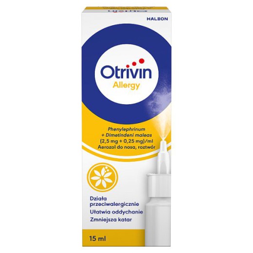 Otrivin Allergy (2,5 mg + 0,25 mg)/ ml, aerozol do nosa, 15 ml