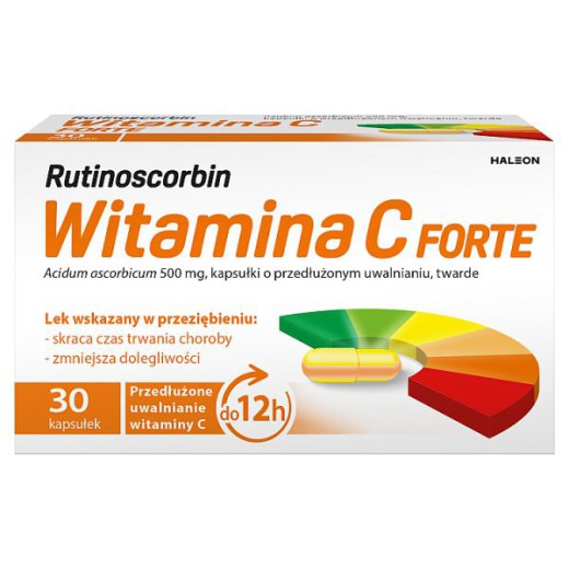 Rutinoscorbin Witamina C Forte (dawniej Active C) 500mg, 30 kapsułek