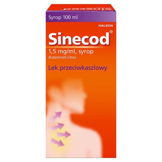 Sinecod 1,5 mg/ ml, syrop, 100 ml