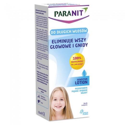 Paranit Lotion Sensitive, płyn likwidujący wszy i gnidy, 150ml