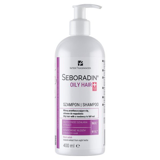 Seboradin Oily Hair, Szampon do mycia włosów przetłuszczających się i skłonnych do wypadania, 400 ml