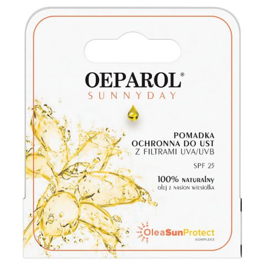 Oeparol Sunnyday, pomadka ochronna do ust z filtrami UVA/UVB SPF 25, 4,8g