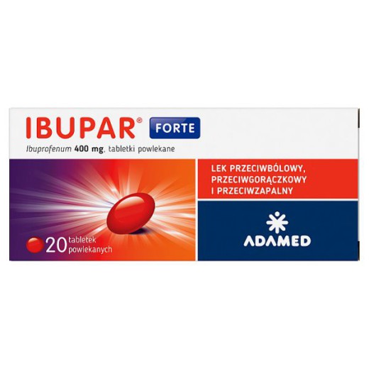 Ibupar Forte, 400 mg, 20 tabletek powlekanych