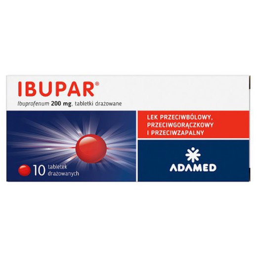 Ibupar 200 mg, 10 tabletek
