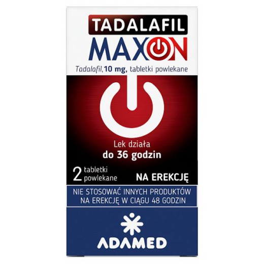 Tadalafil Maxon 10 mg, 2 tabletki
