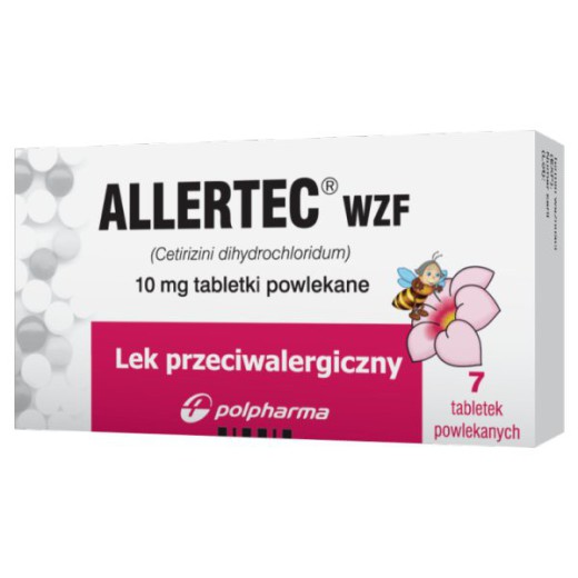 Allertec WZF 10 mg, 7 tabletek powlekanych