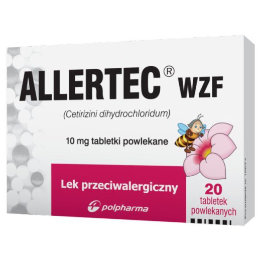 Allertec WZF 10 mg, 20 tabletek powlekanych