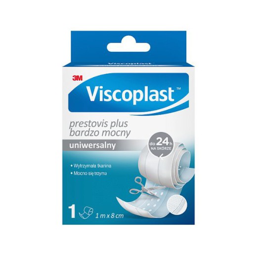 Viscoplast Prestovis Plus, Plaster do cięcia, Pierwsza Pomoc, Bardzo Mocny, 1m x 8cm