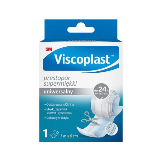 Viscoplast Prestopor, Plaster do cięcia, Pierwsza Pomoc, supermiękki, 1m x 6cm
